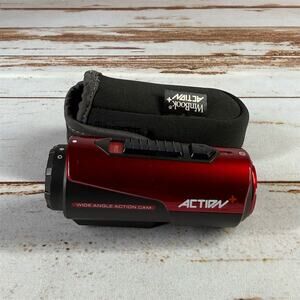 Winbook Action Camera Red 1080p HD Wide Angle Lens Compact Design